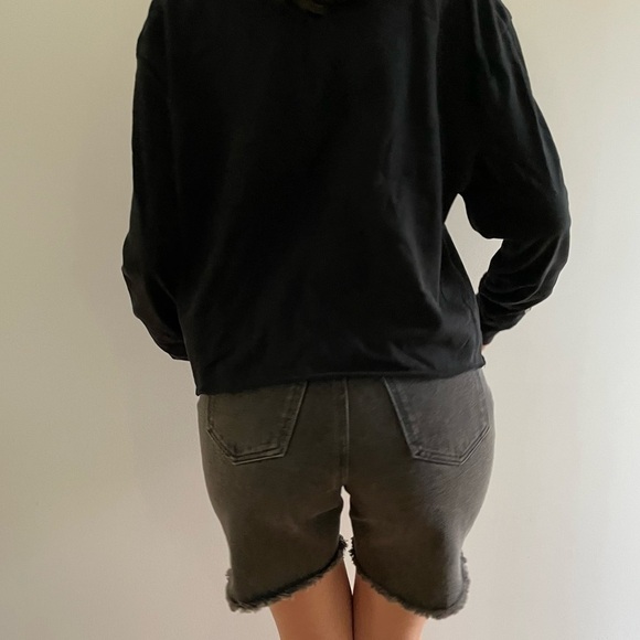 NWT CHAMPION BLACK LONG SLEEVE WITH CHEST  EMBROIDERY TOP - SMALL - Picture 5 of 14